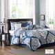 Olliix by Madison Park Indigo Queen Vienna 7 Piece Cotton Printed Comforter Set-4
