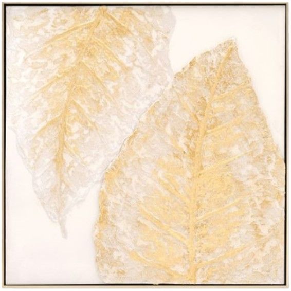 Classy Living Timeless Empire Gilded Tranquility Leaf Duo Wall Art-0