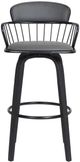 Armen Living Willow Black/Gray Swivel Counter Stool-3