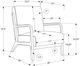 Monarch Specialties Inc. Grey/Walnut 34" Accent Chair-2