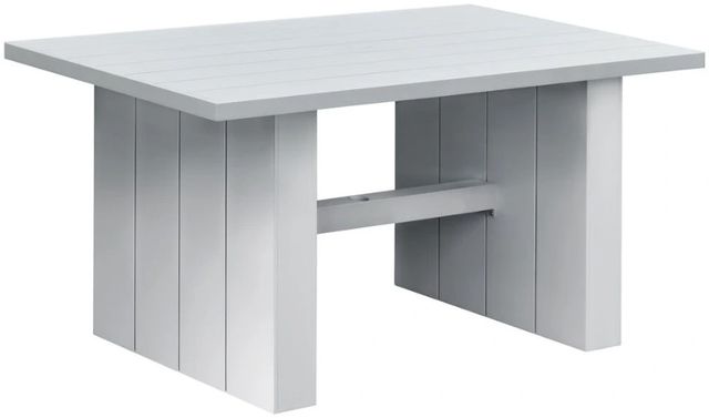 Intercon Nash Buff Aluminum Trestle Outdoor Counter Table-0