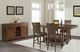Elements International Prescott 5-Piece Chocolate/Walnut Rectangular Counter Height Dining Set-1