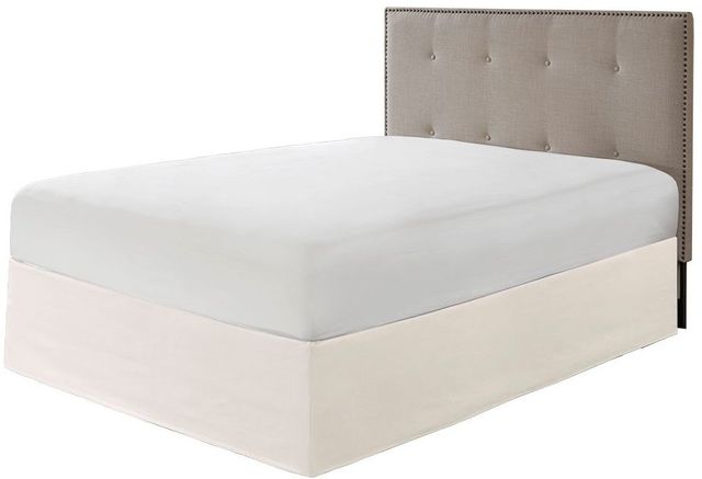 Olliix by Madison Park Ivory Simple Fit Wrap Around Adjustable Bed Skirt-1