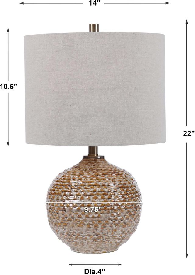 Uttermost® Lagos Brown Glaze Table Lamp-2