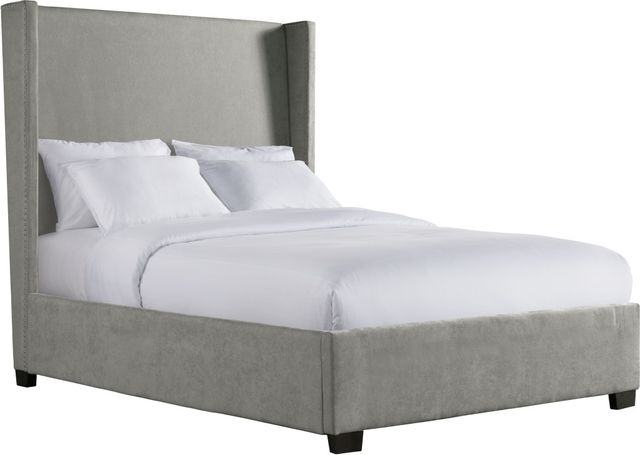 Elements International Magnolia Grey Queen Upholstered Bed-0