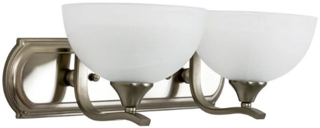 YHD Glacier Point Ivory Cloud/Satin Nickel 2-Light Vanity Lighting-0