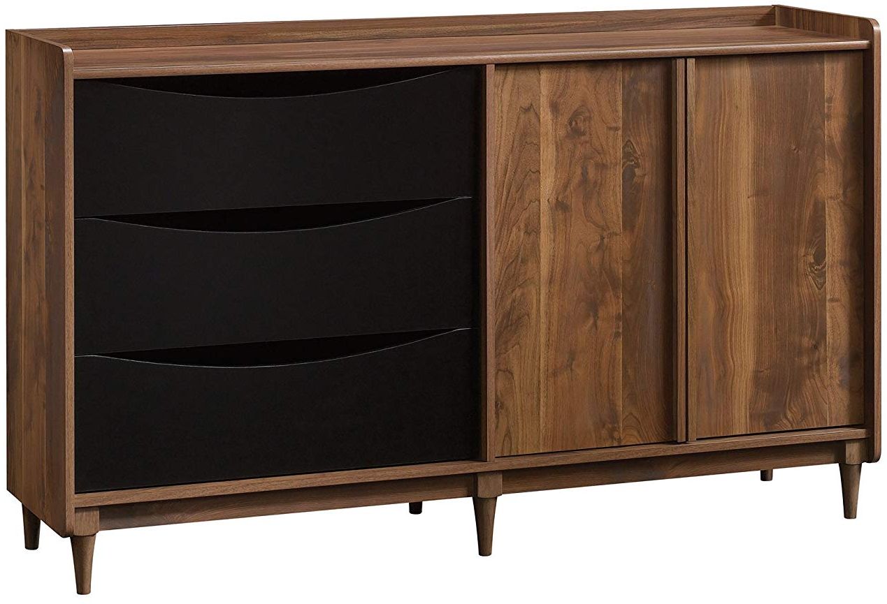 Sauder Harvey Park Grand Walnut Entertainment Credenza Pieratt s