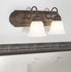 YHD Alabaster/Dark Brown 2-Light Incandescent Bathroom Vanity Lighting-1