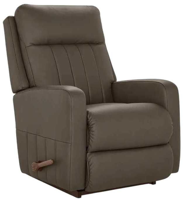 La-Z-Boy® Finley Otter Leather Manual Rocking Recliner-0