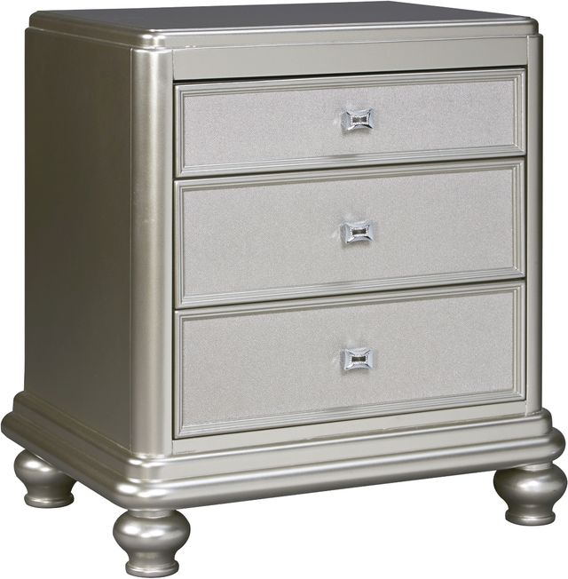 Signature Design by Ashley® Coralayne 6-Piece Silver Queen Upholstered Sleigh Bed Set-2