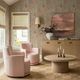 TOV Furniture Passe Pink Stripes Swivel Accent Chair-1