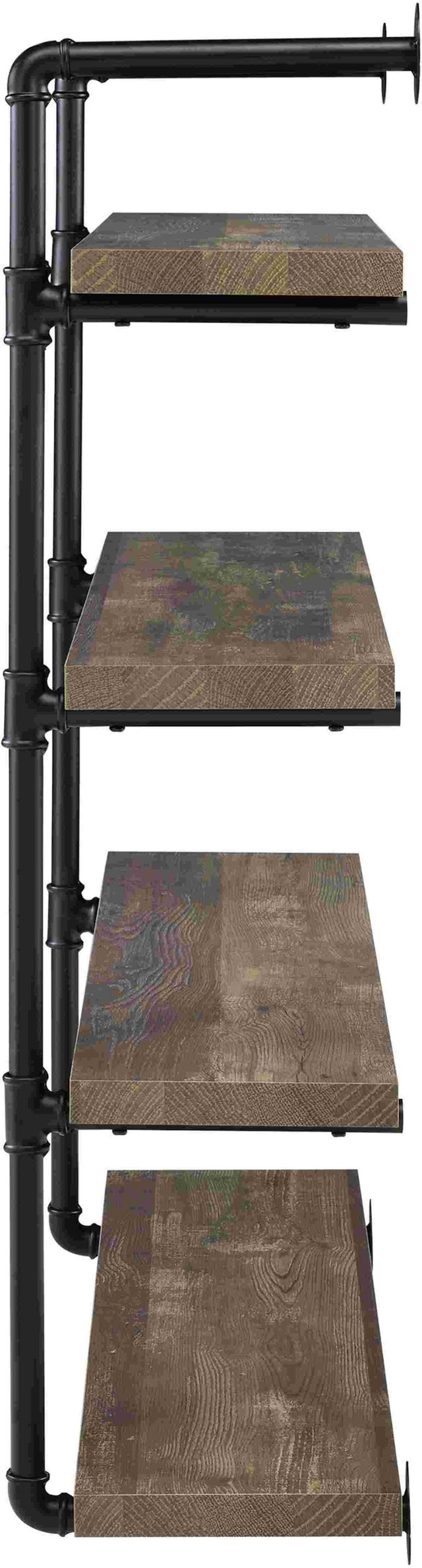 Coaster® Elmcrest Black/Grey Driftwood 40" Wall Shelf-1
