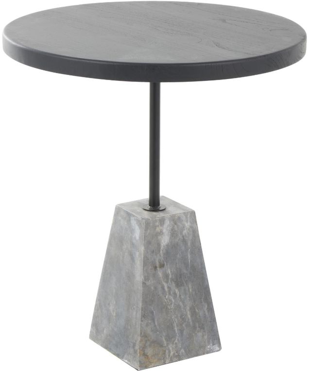 Deco Marche U Select Black Accent Table with Gray Base-0