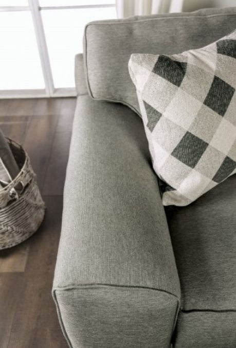 Furniture of America® Newry Gray Loveseat-3