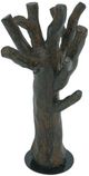 A & B Home Rustic Brown Polyresin Tree Statuary with Round Base-0