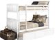Kodiak Furniture Claire White Twin Bunk Bed with Trundle-0