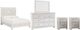 Signature Design by Ashley® Paxberry 5-Piece Whitewash Queen Panel Bed Set-0
