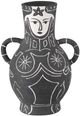 Currey & Company Saint-Paul-de-Vence Black/White Medium Vase-0