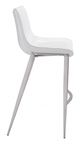 Zuo® Magnus White and Silver Set of 2 Bar Chairs-2