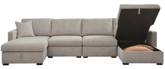 Benchcraft® ModMax Luxe 4-Piece Flint U-Shape Sectional and Double Storage Chaise-3