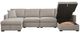 Benchcraft® ModMax Luxe 4-Piece Flint U-Shape Sectional and Double Storage Chaise-3