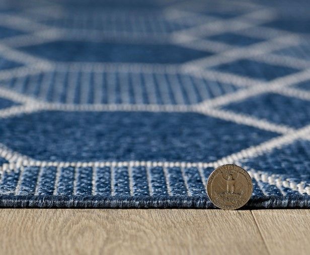 KAS Rugs Provo Blue Geo 5'x8' Area Rug-3