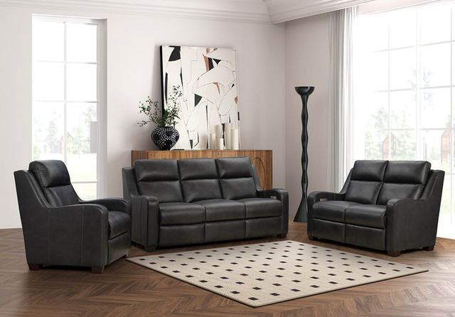 BarcaLounger® Ayden Elway Dark Gray Leather Power Reclining Sofa-2