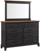 Elements International Montrose Espresso Dresser and Mirror Set-0