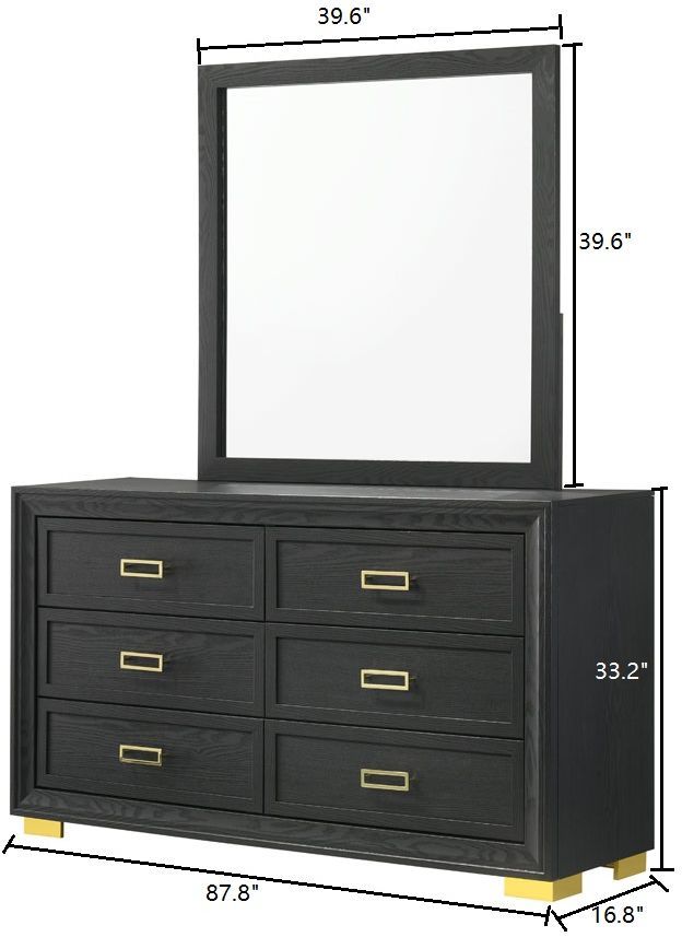 Crown Mark Pepe Dark Gray Dresser-2
