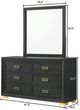 Crown Mark Pepe Dark Gray Dresser-2