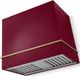 AGA Loge 36" Cranberry Wall Mounted Range Hood with Antique Brass Trim-0