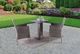 Furniture of America® Niambi 3-Piece Gray Marble/Rattan Wicker Outdoor Patio Dining Set-1