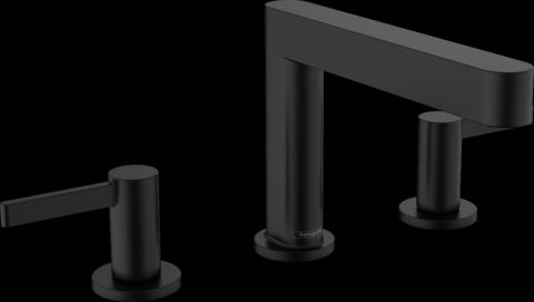 Hansgrohe Matte Black 4" Widespread Faucet with Pop-Up Drain-0