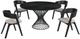 Armen Living Cirque Jackie 5-Piece Black Dining Set-0