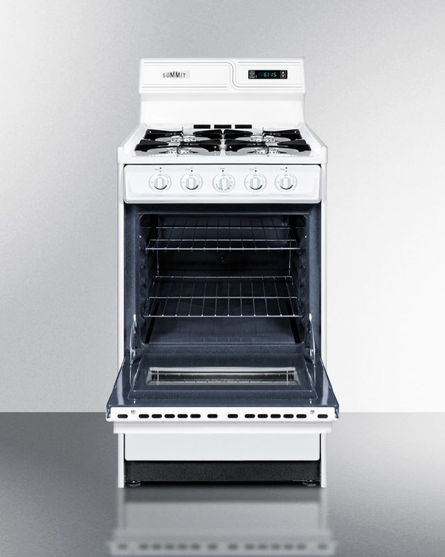 Summit® 20" White Freestanding Gas Range-1