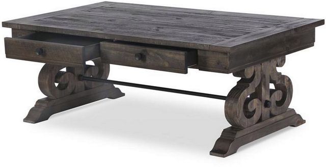 Magnussen Home® Bellamy Peppercorn Rectangular Cocktail Table-1