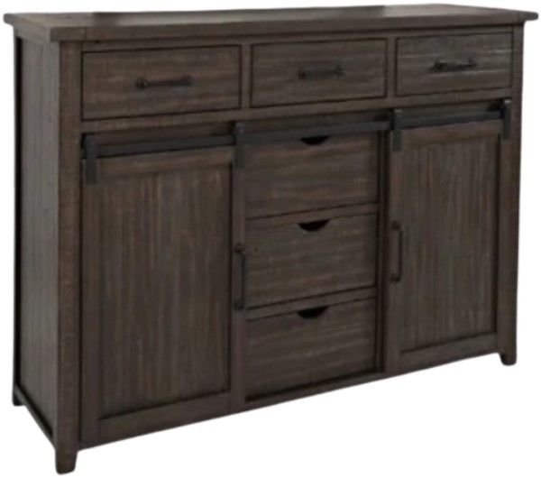 Jofran Inc. Madison County 4-Piece Barnwood Queen Panel Bedroom Set-3