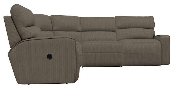 La-Z-Boy® Maddox 5-Piece Chocolate Curve Manual Reclining Sectional-1