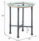 ACME Furniture Brantley Glass Top End Table with Sandy Gray Base-3