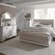 Liberty Furniture Magnolia Manor 4-Piece Antique White/Gray/Weathered Bark Queen Sleigh Bedroom Set with Chest-1