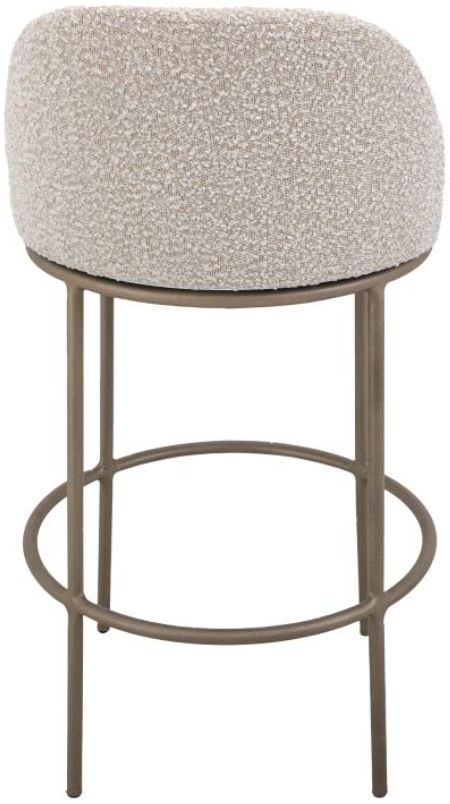 International Furniture Direct Snow Blacksmithing Brown/Ivory 30" Barstool-3