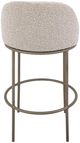 International Furniture Direct Snow Blacksmithing Brown/Ivory 30" Barstool-3