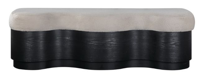 Meridian Furniture Savoy Beige/Black Upholstered Bench-1