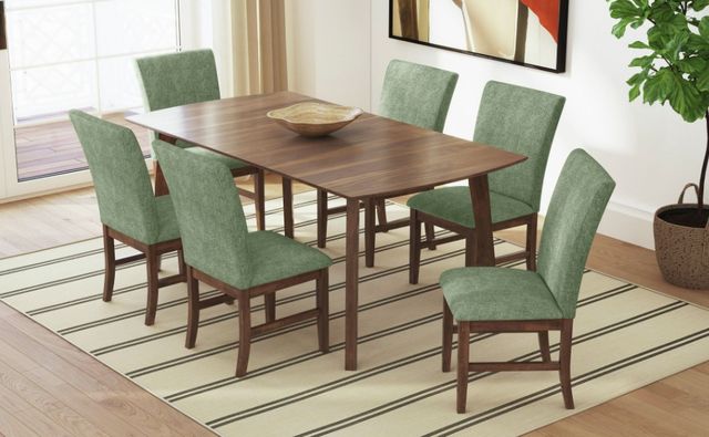 Elements International Santa Barbara 7-Piece Avocado/Walnut Rectangular Dining Set-1