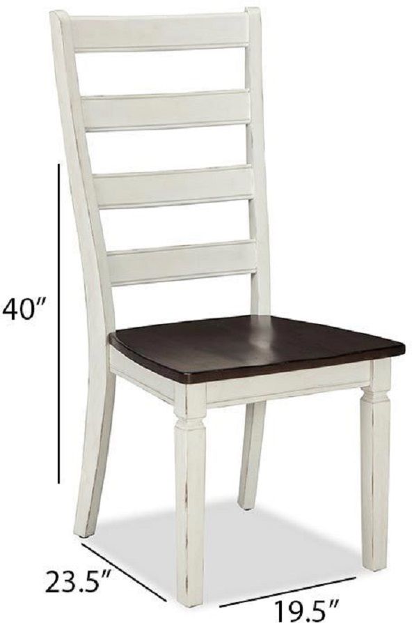 Intercon Glennwood Rubbed White/Charcoal Side Chair-1