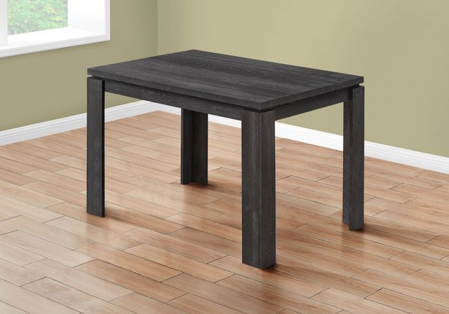 Monarch Specialties Inc. Black Reclaimed Wood Dining Table-2