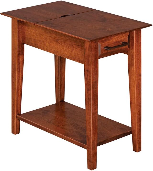 Country Classic Collection Customizable Simplicity Lifttop Chairside with Power Ports-2