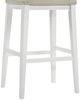Armen Living Jane 2-Piece Dune Cloud/White Barstool Set-4