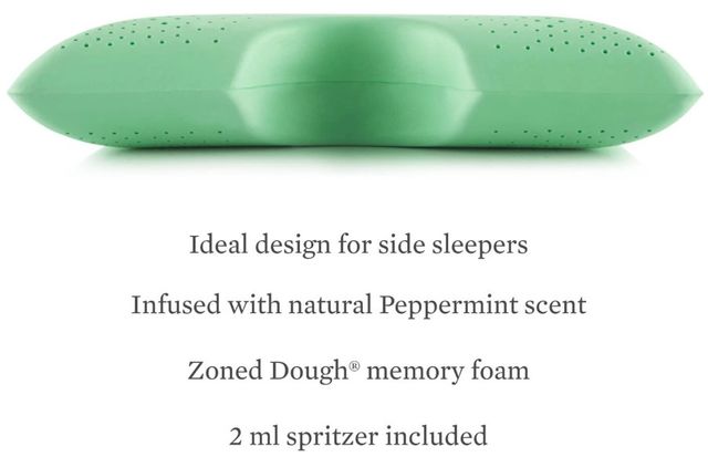 Malouf® Z® Shoulder Zoned Dough® Peppermint King Memory Foam Pillow-2