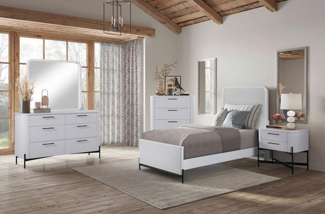 Bernards Stiltz White Twin Youth Panel Bed-2